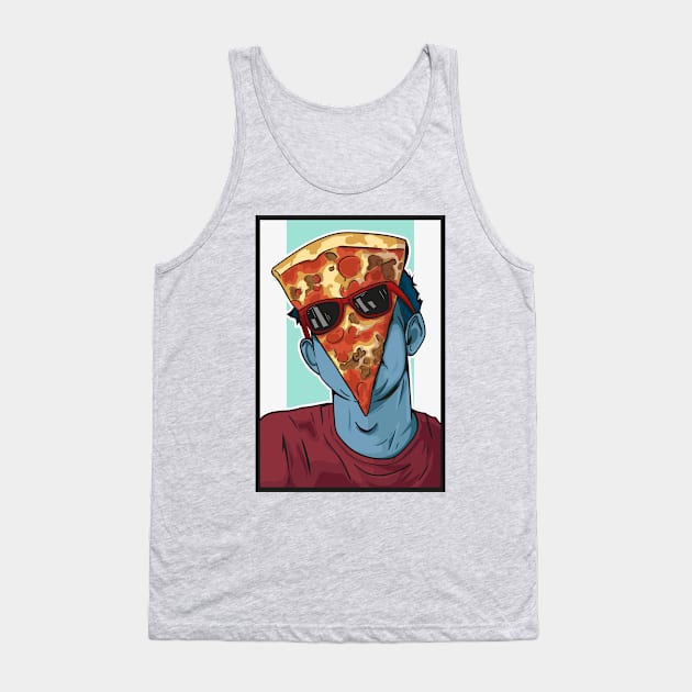 Pizza face Tank Top by PaperHead